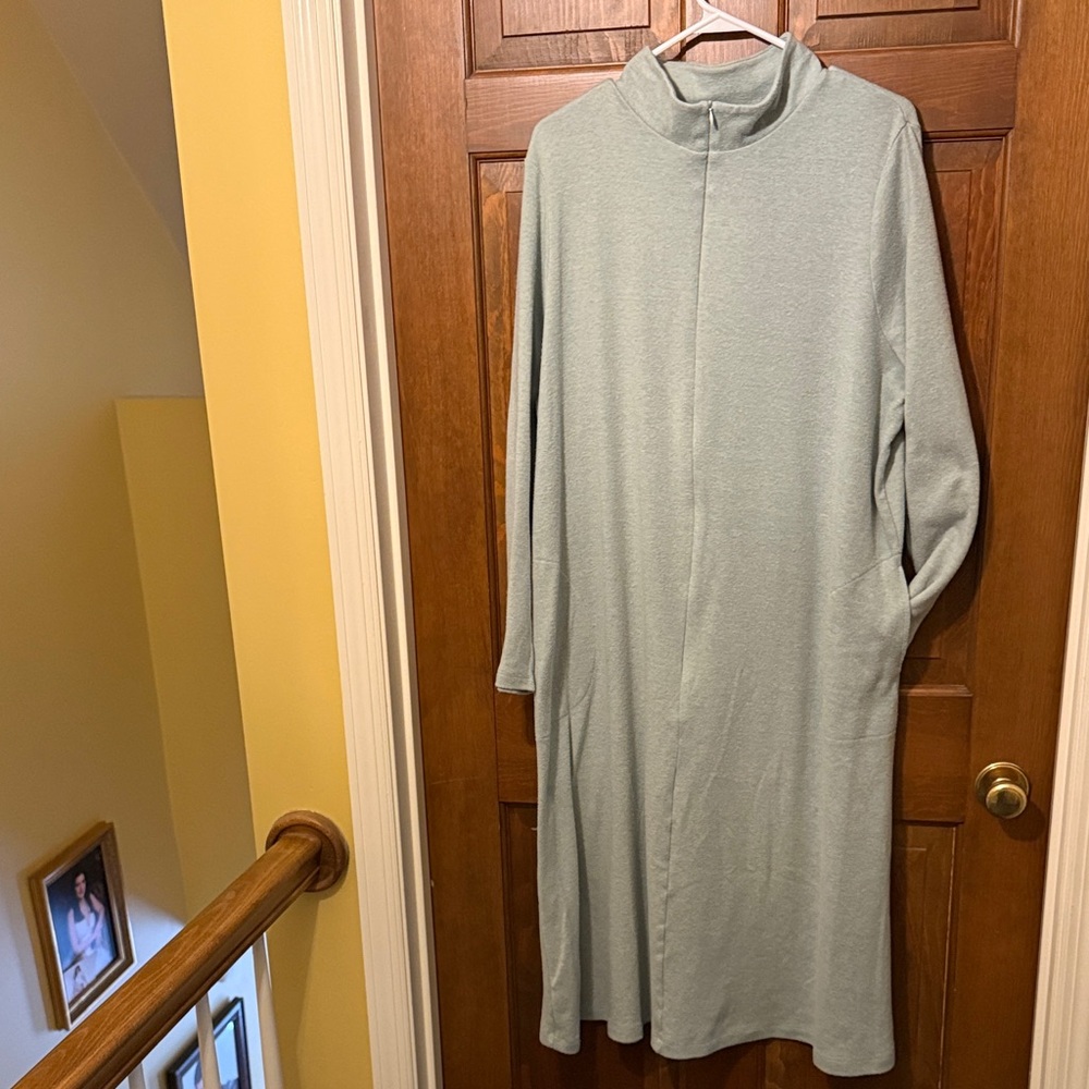 Stan Herman Cozy Brushed Interlock Step-In Zip Lounger size XL QVC A368211 EUC